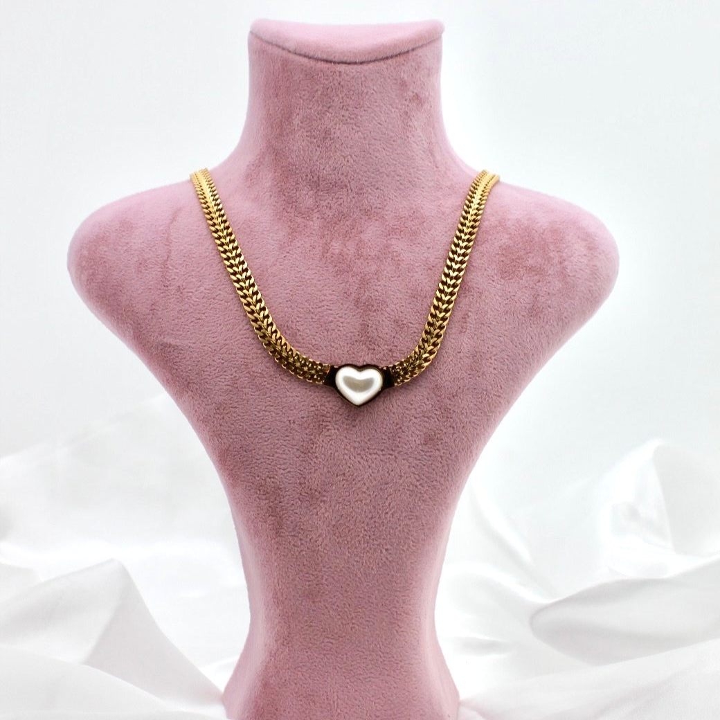 Chained Pearl Heart