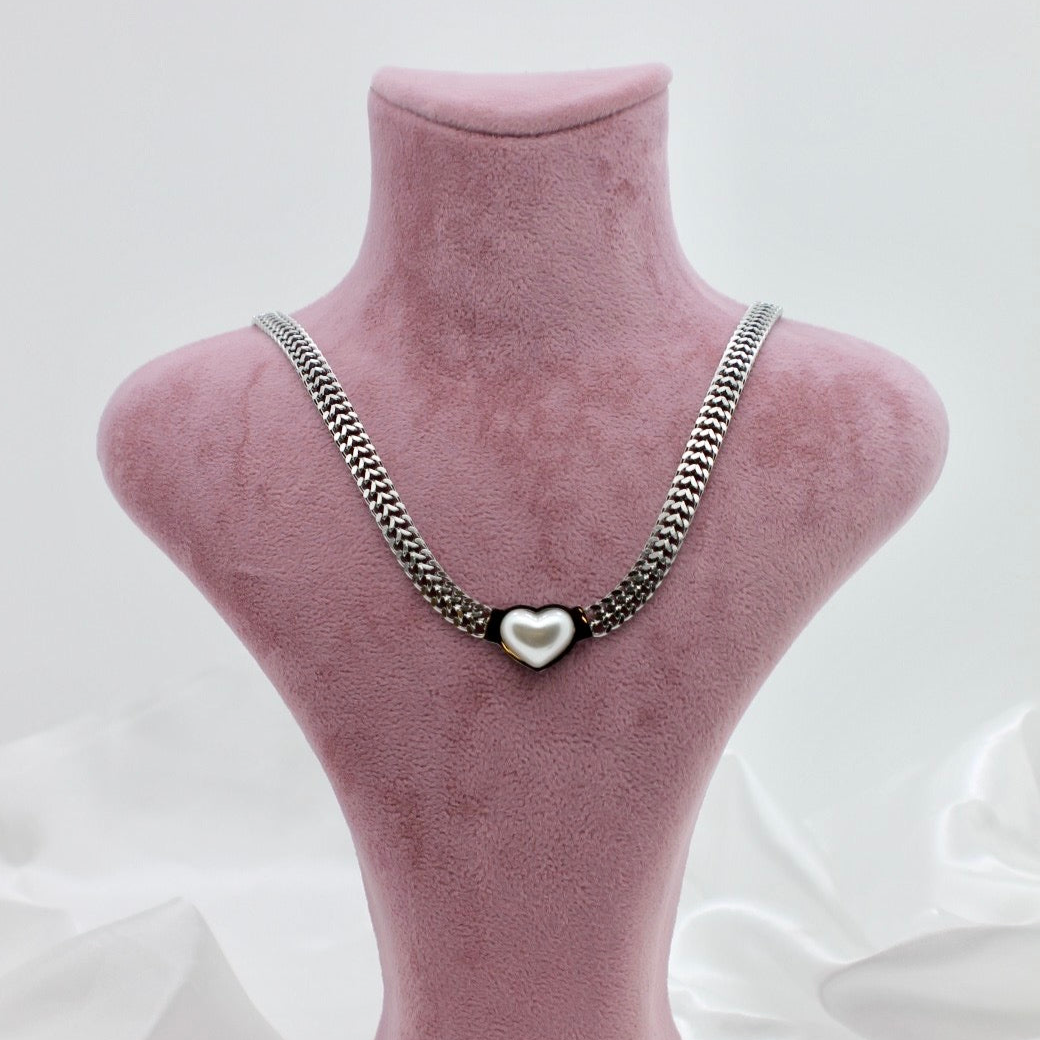 Chained Pearl Heart