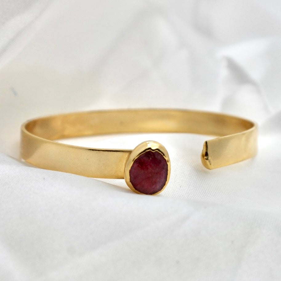 Ruby Gold Plated Bracelet