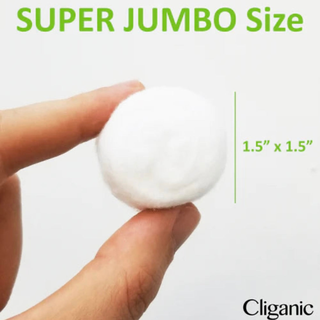 Organic Super Jumbo Cotton Balls 100 Count