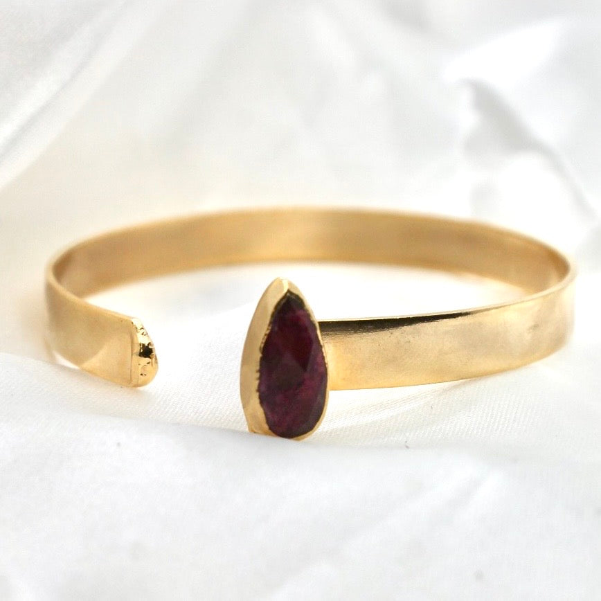 Ruby Gold Plated Bracelet