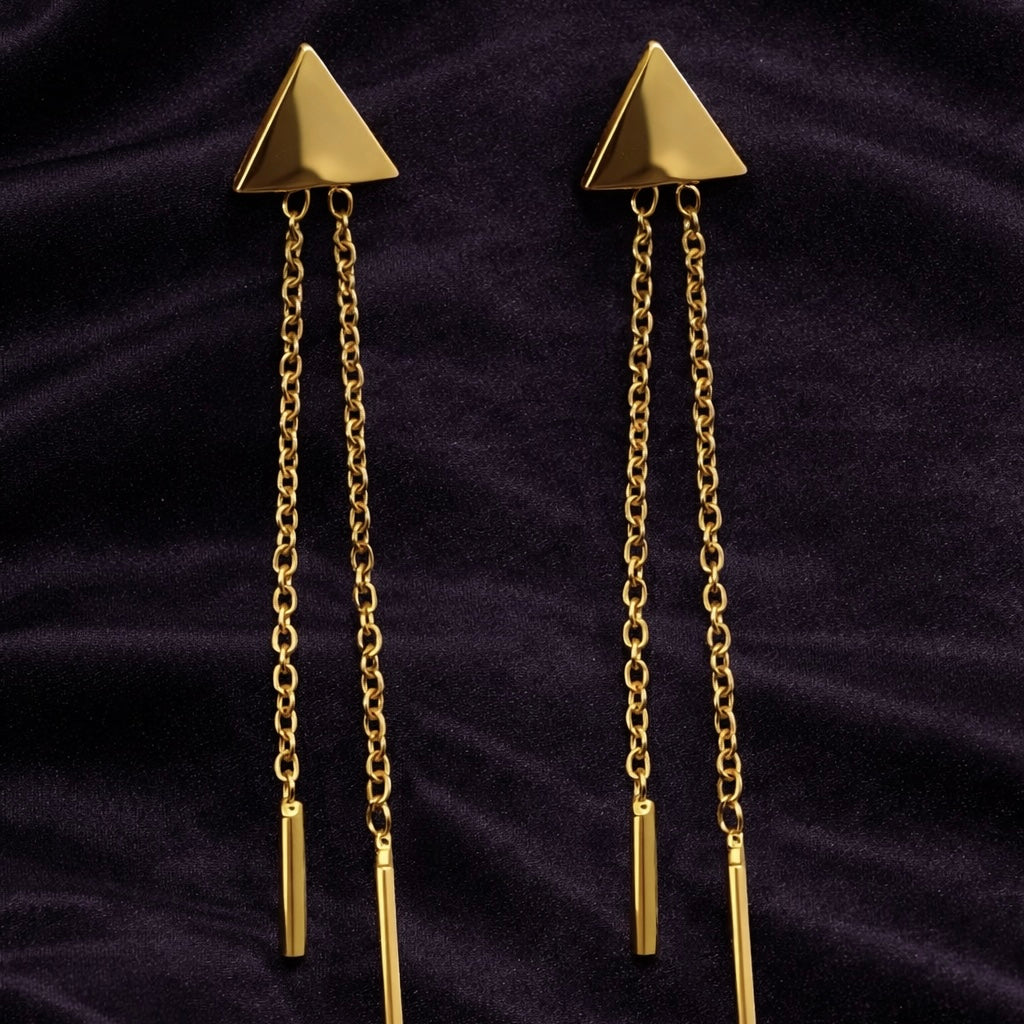 Pyramid Drop Pyramid Flow Drop Earrings – BaseToTop